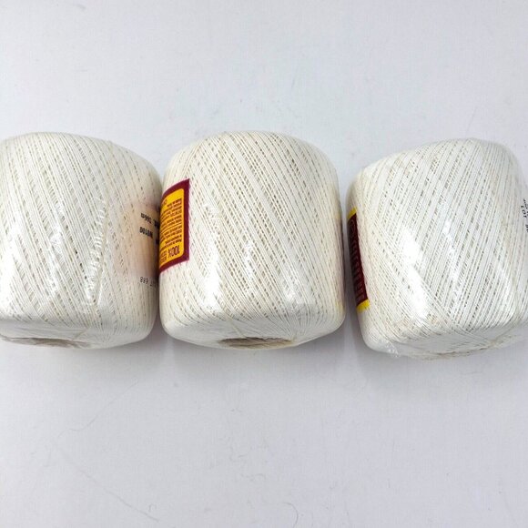3 South Maid Crochet Thread White W0100 Sz 10 - 100% Mercerised Cotton READ! - Picture 8 of 8